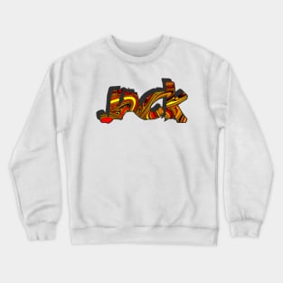 JACK Ur ban Street Graffiti Style Name Tag Crewneck Sweatshirt